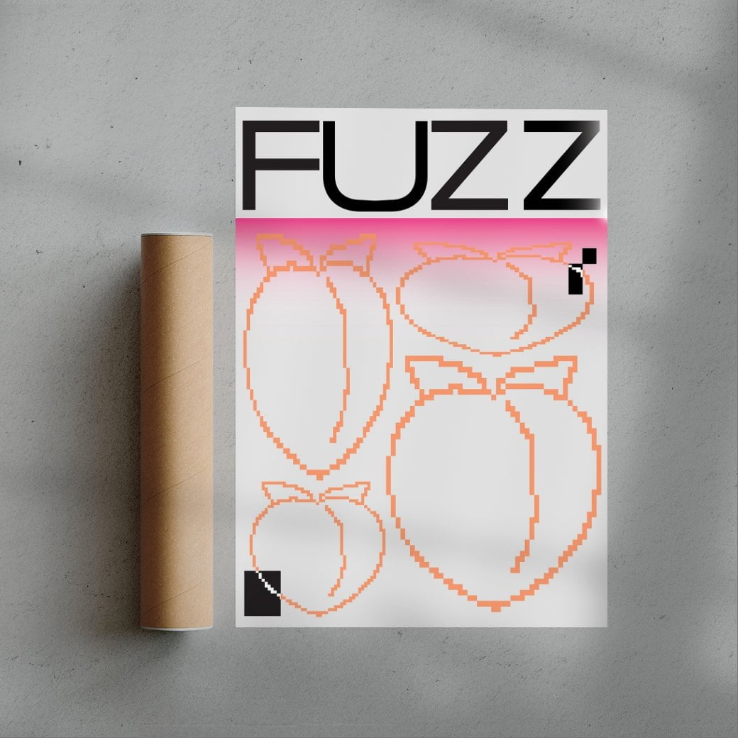 Peach Fuzz contemporary wall art print by Renee Kao - sold by DROOL