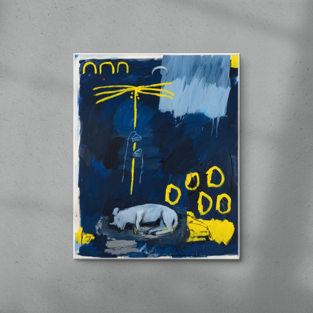 Rain dogs contemporary wall art print by Billy Bagilhole - sold by DROOL