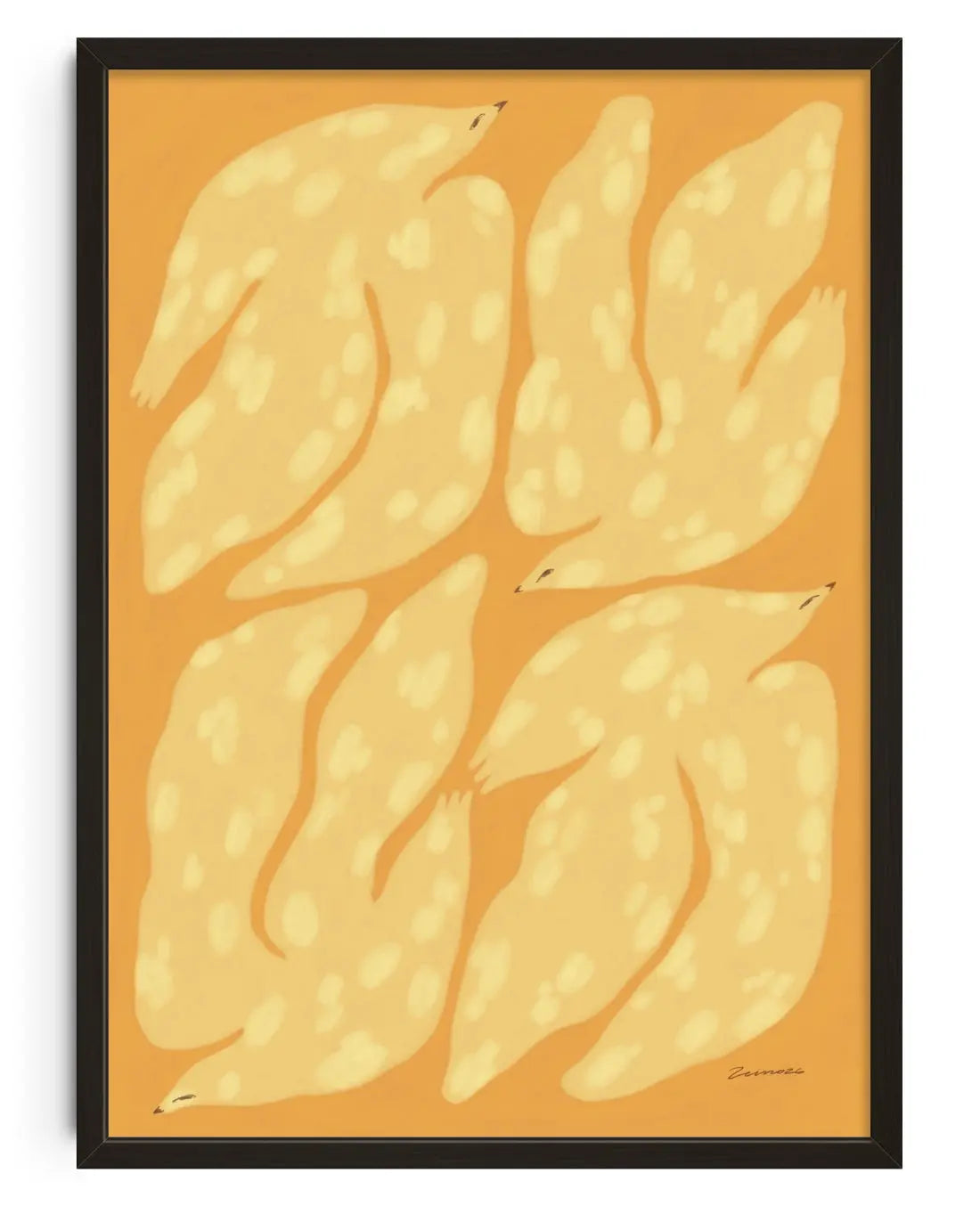 GOLDEN HOUR contemporary art print by Olivia Leino - sold by DROOL