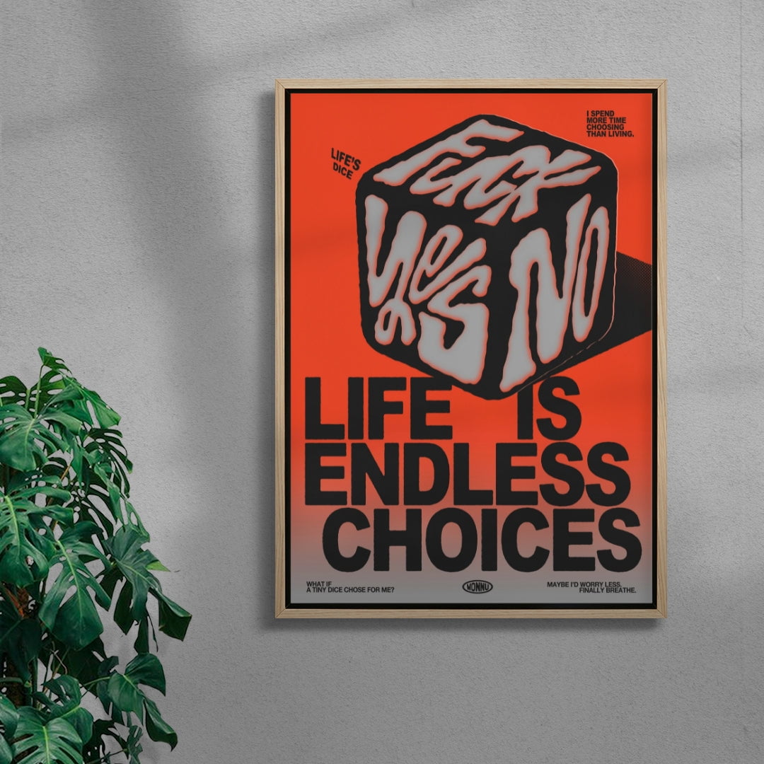 Life's Dice contemporary wall art print by Wonnu - sold by DROOL