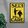 Self Care (Yellow) contemporary wall art print by Utsav Verma - sold by DROOL