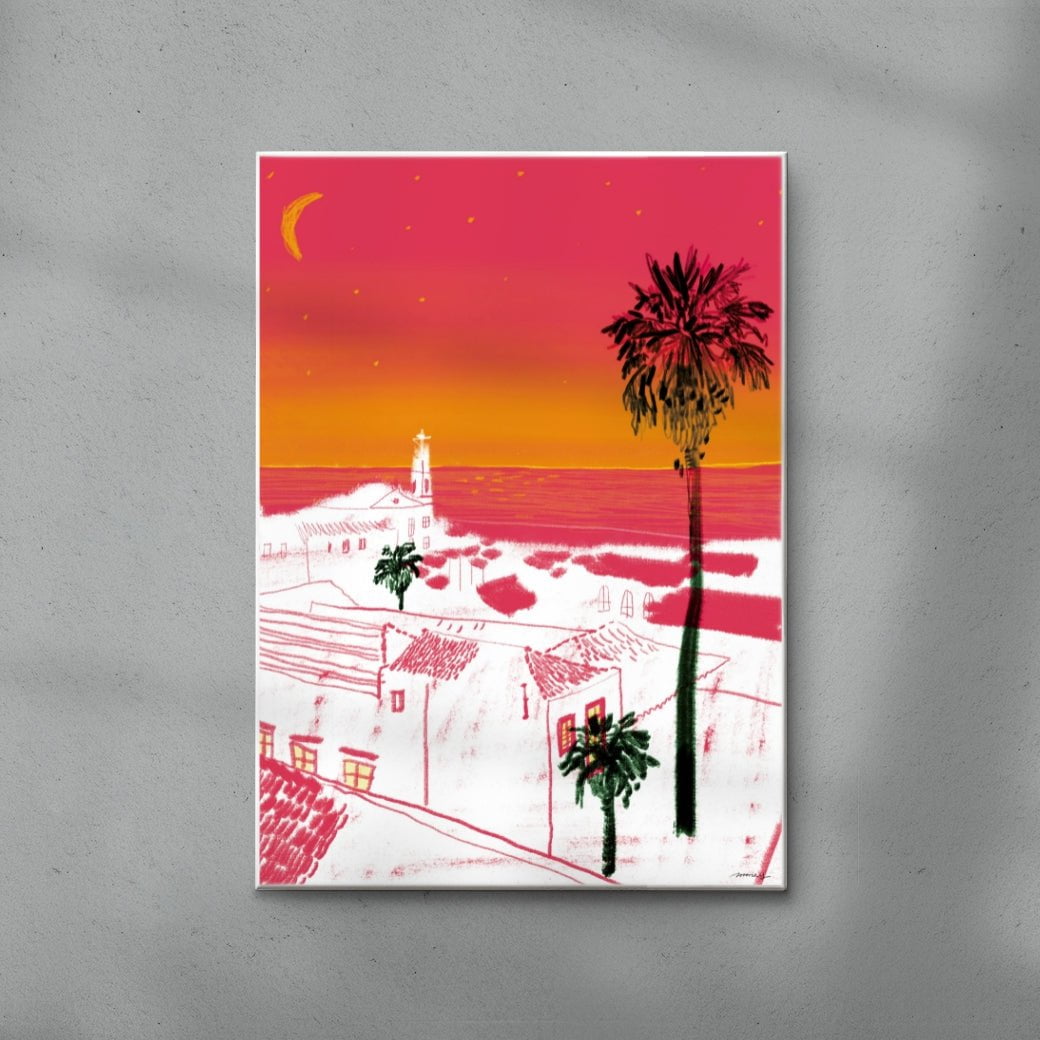 A Village In Colours contemporary wall art print by mareykrap - sold by DROOL