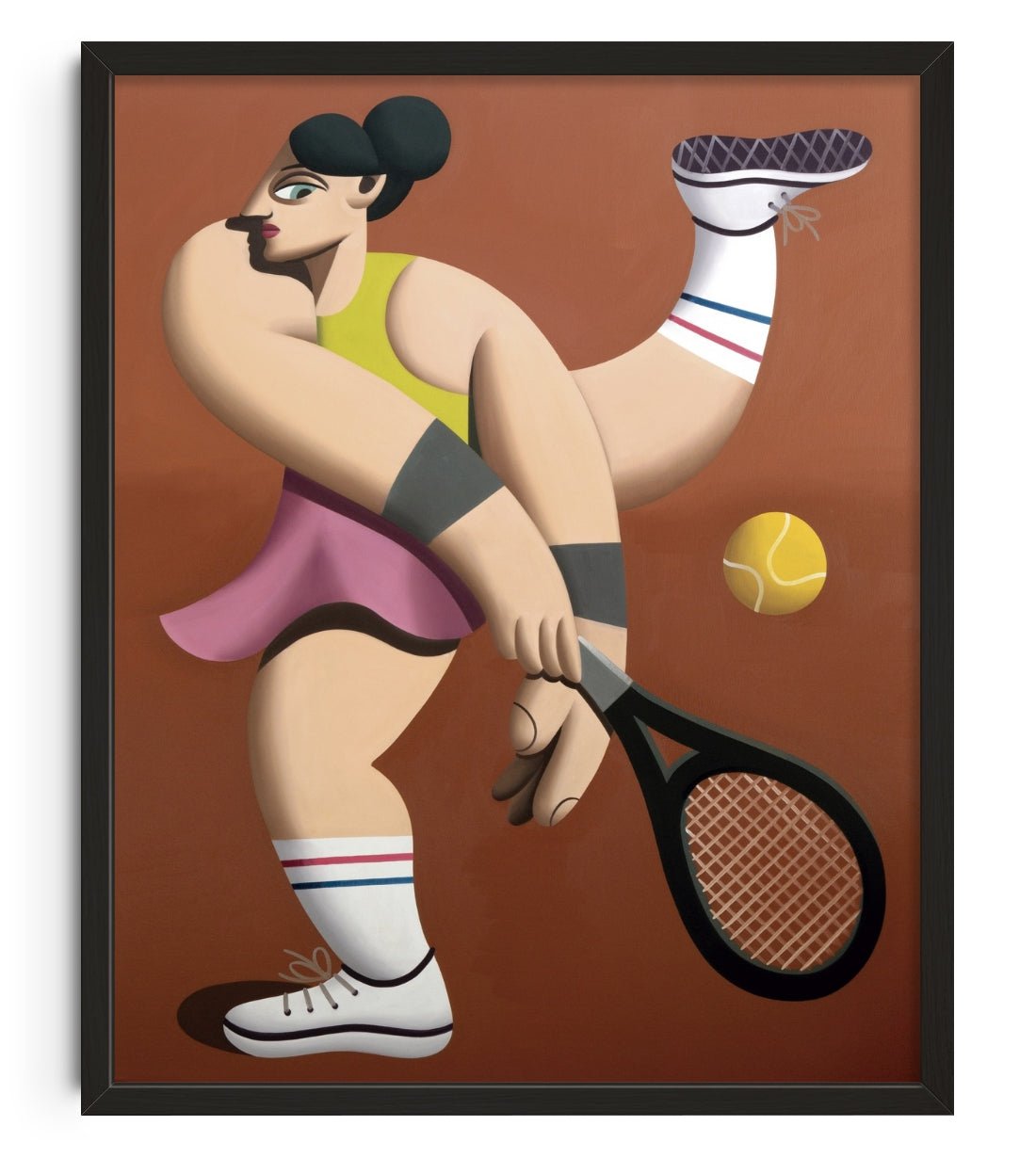 Tennis player contemporary wall art print by Juan de la Rica - sold by DROOL