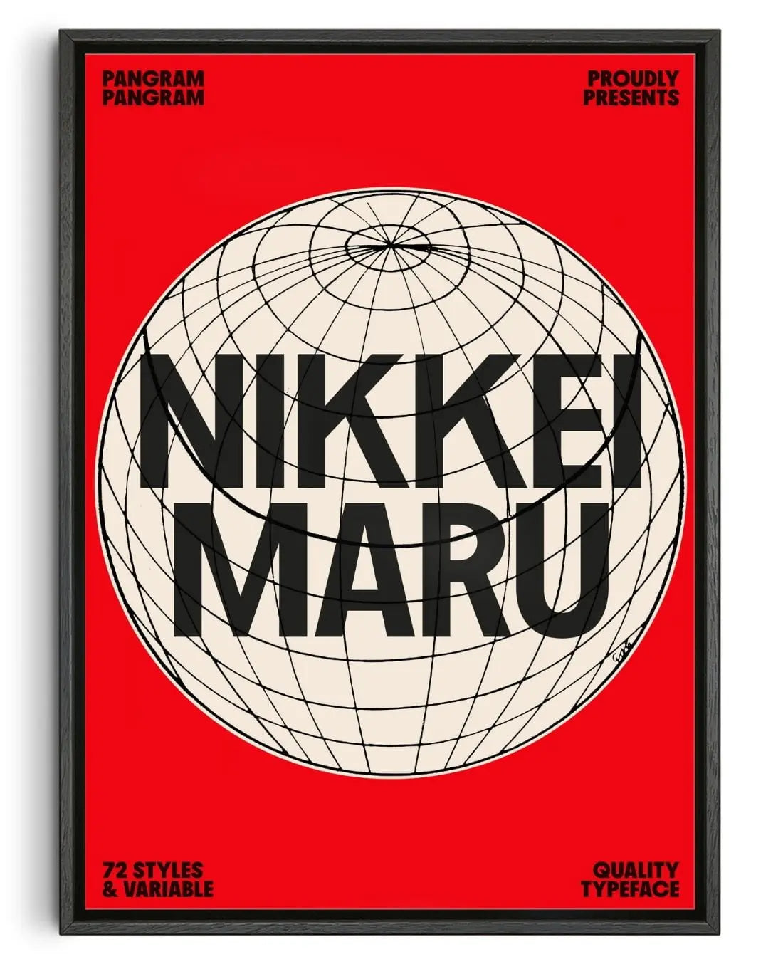 Nikkei Maru contemporary wall art print by Pangram Pangram Foundry - sold by DROOL