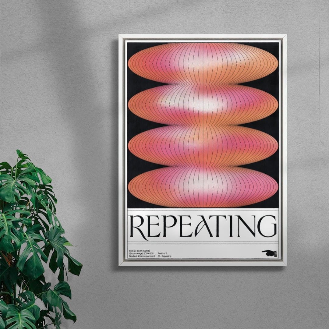 Repeating contemporary wall art print by Alexander Khabbazi - sold by DROOL