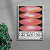 Repeating contemporary wall art print by Alexander Khabbazi - sold by DROOL