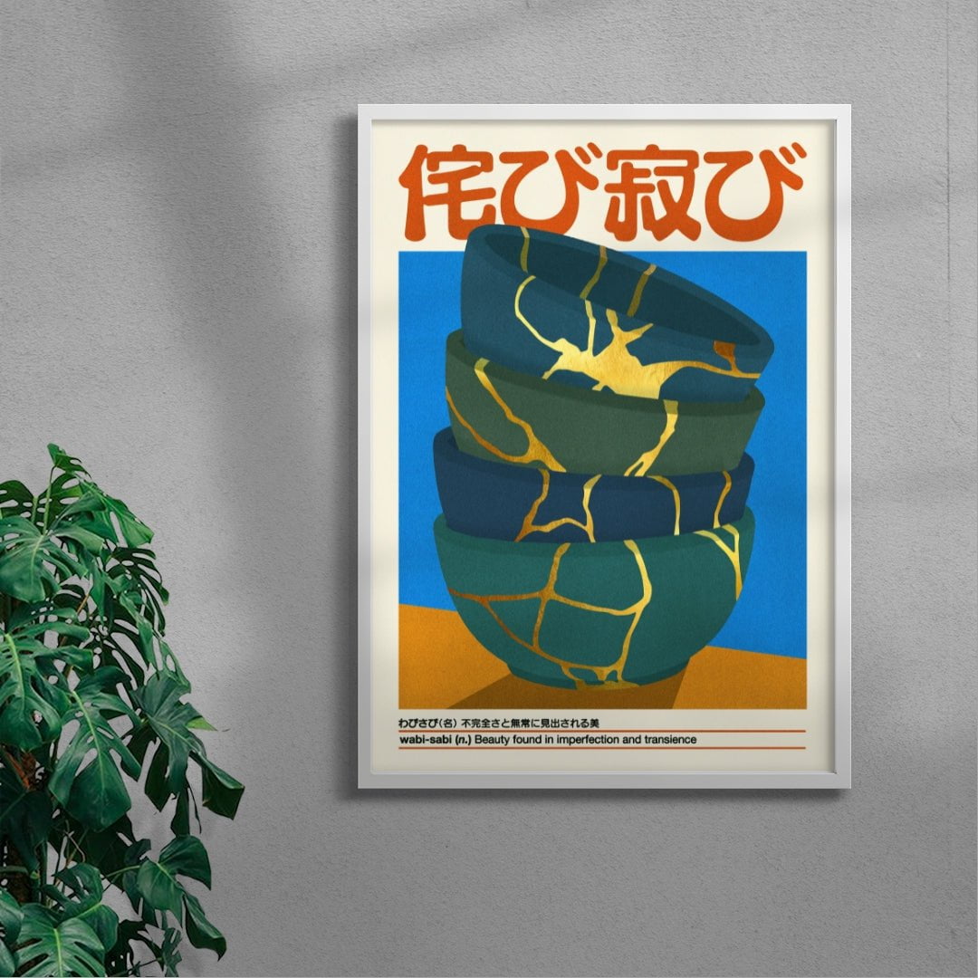 Wabi-sabi contemporary wall art print by Othman Zougam - sold by DROOL