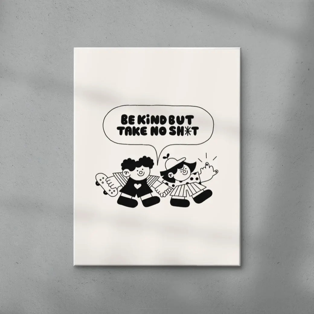 Be Kind contemporary wall art print by Bianca Beneduci Assad - sold by DROOL
