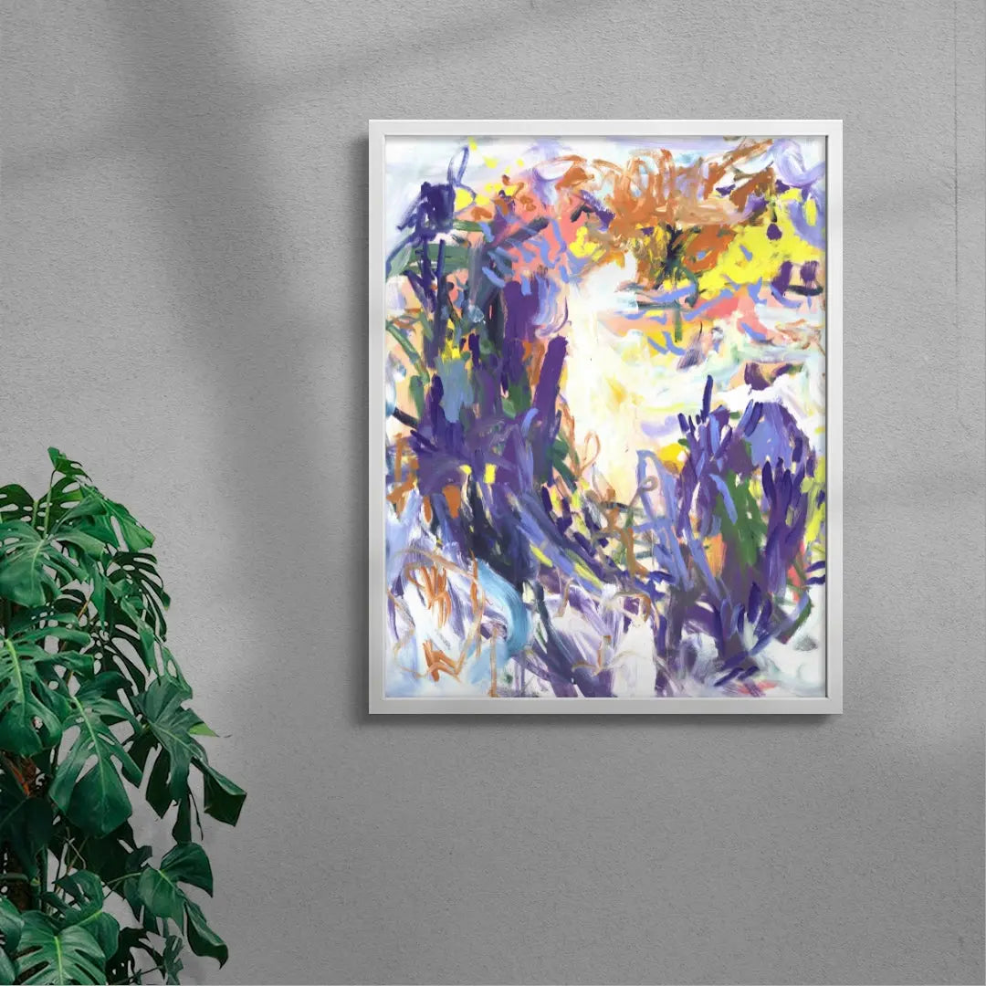 Purple brush strokes