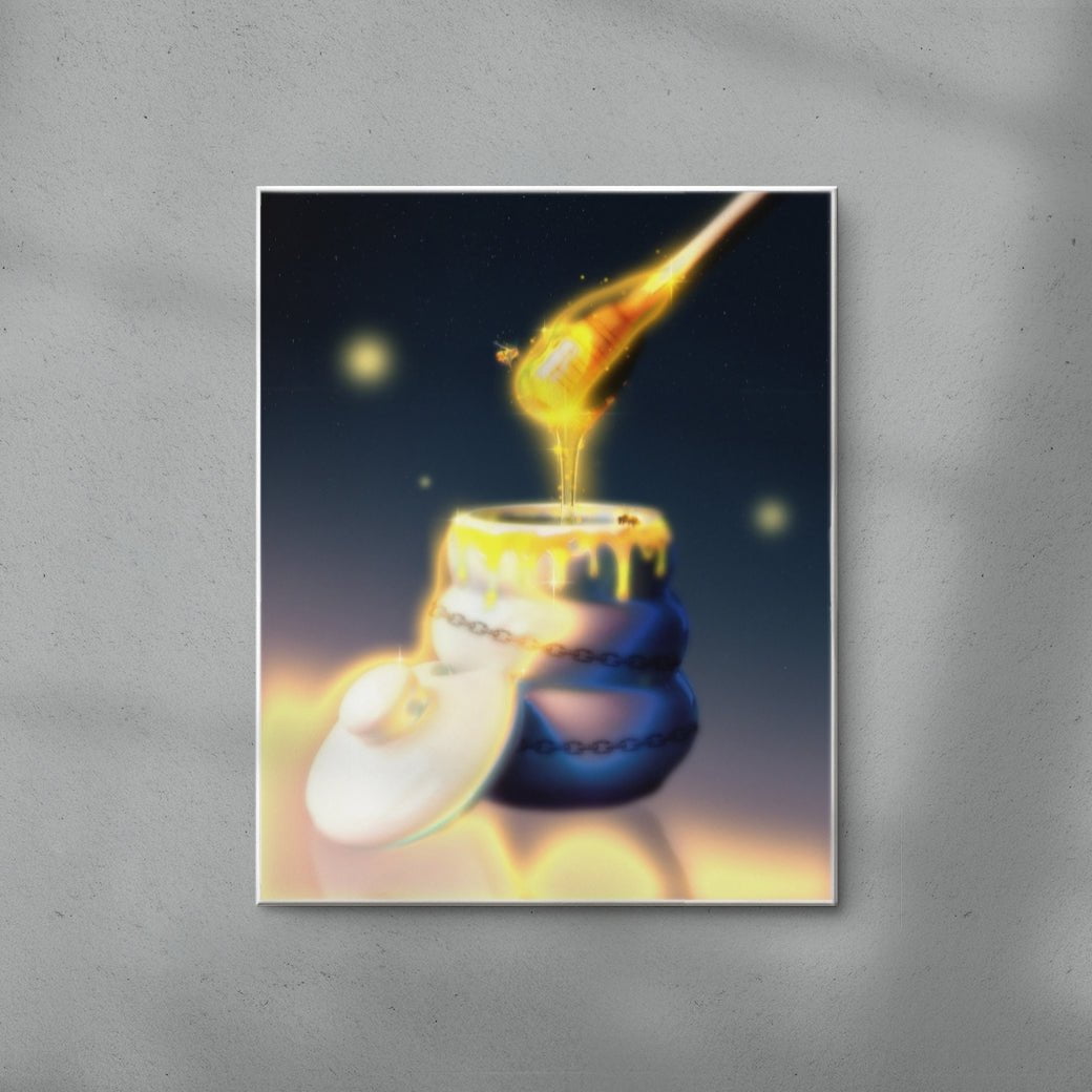 Sticky Dreams contemporary wall art print by Ed Reika - sold by DROOL