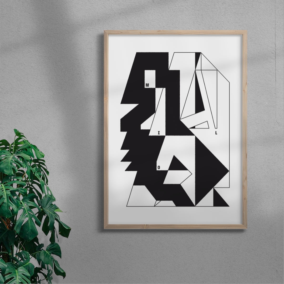 MILO contemporary wall art print by Przemek Bizoń - sold by DROOL