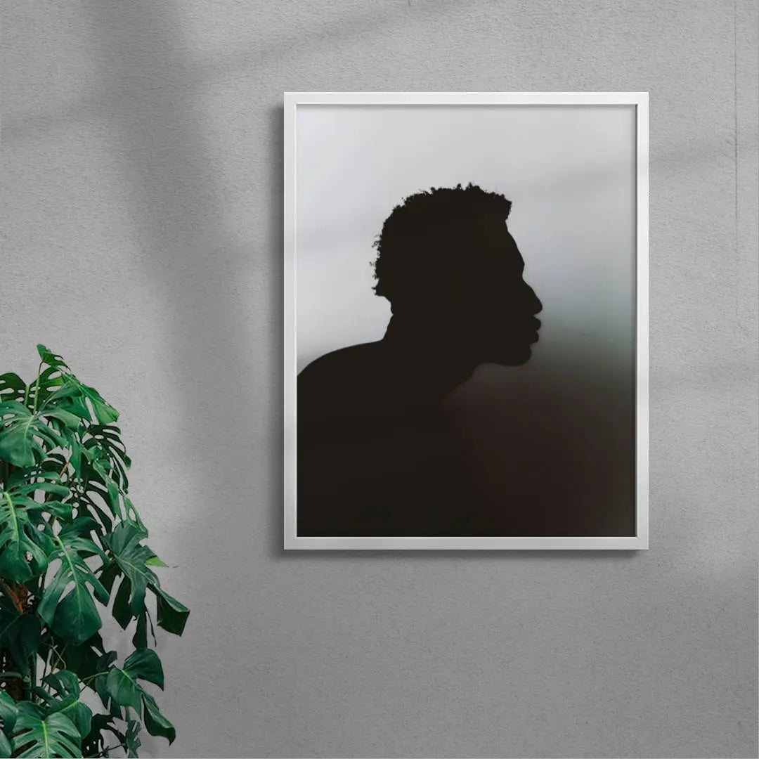 Profile Silhouette contemporary wall art print by Colin Cassidy - sold by DROOL