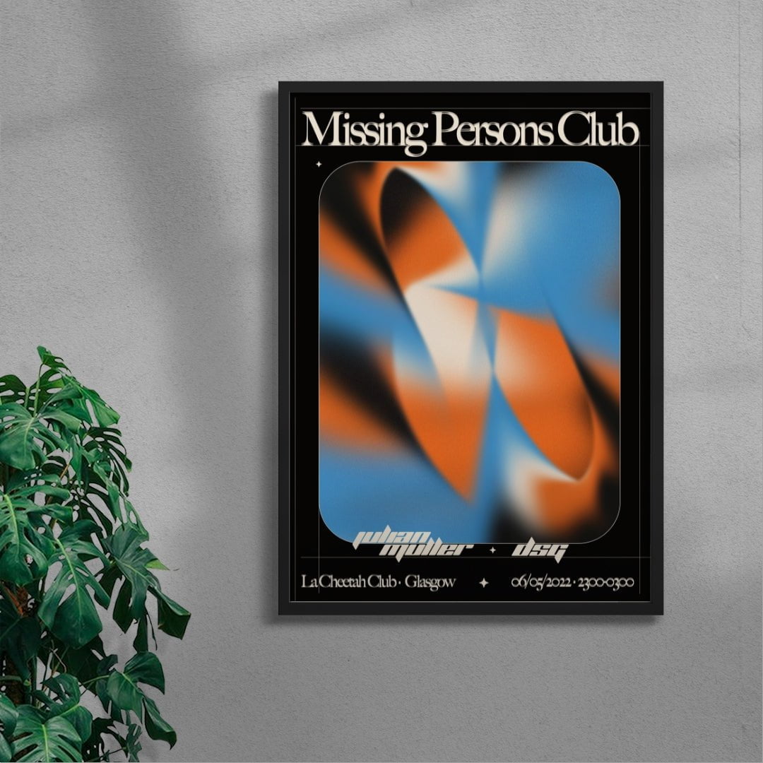 MISSING PERSONS CLUB - JULIAN MULLER contemporary wall art print by Marinello Studio - sold by DROOL