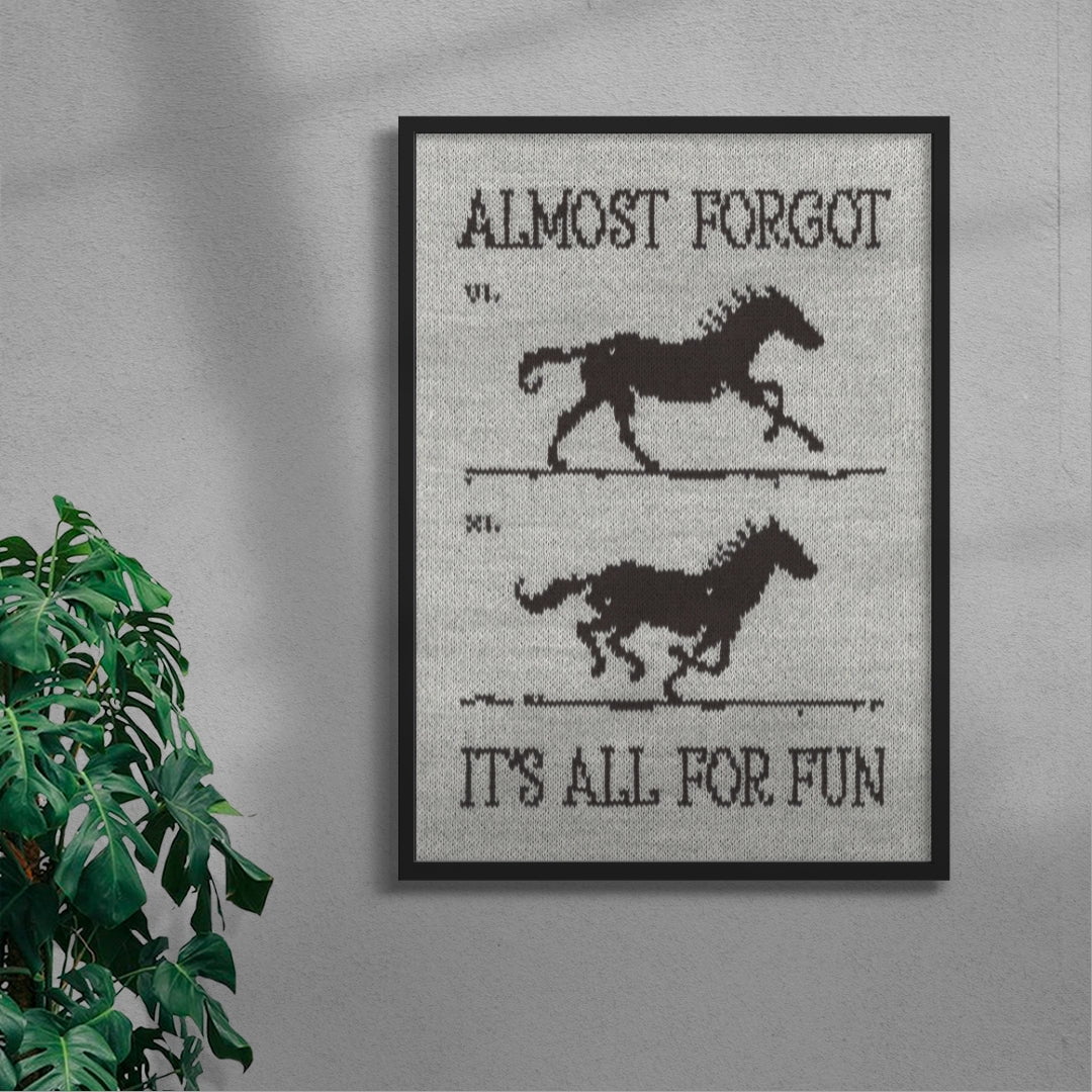It’s All for Fun contemporary wall art print by Alexander Khabbazi - sold by DROOL