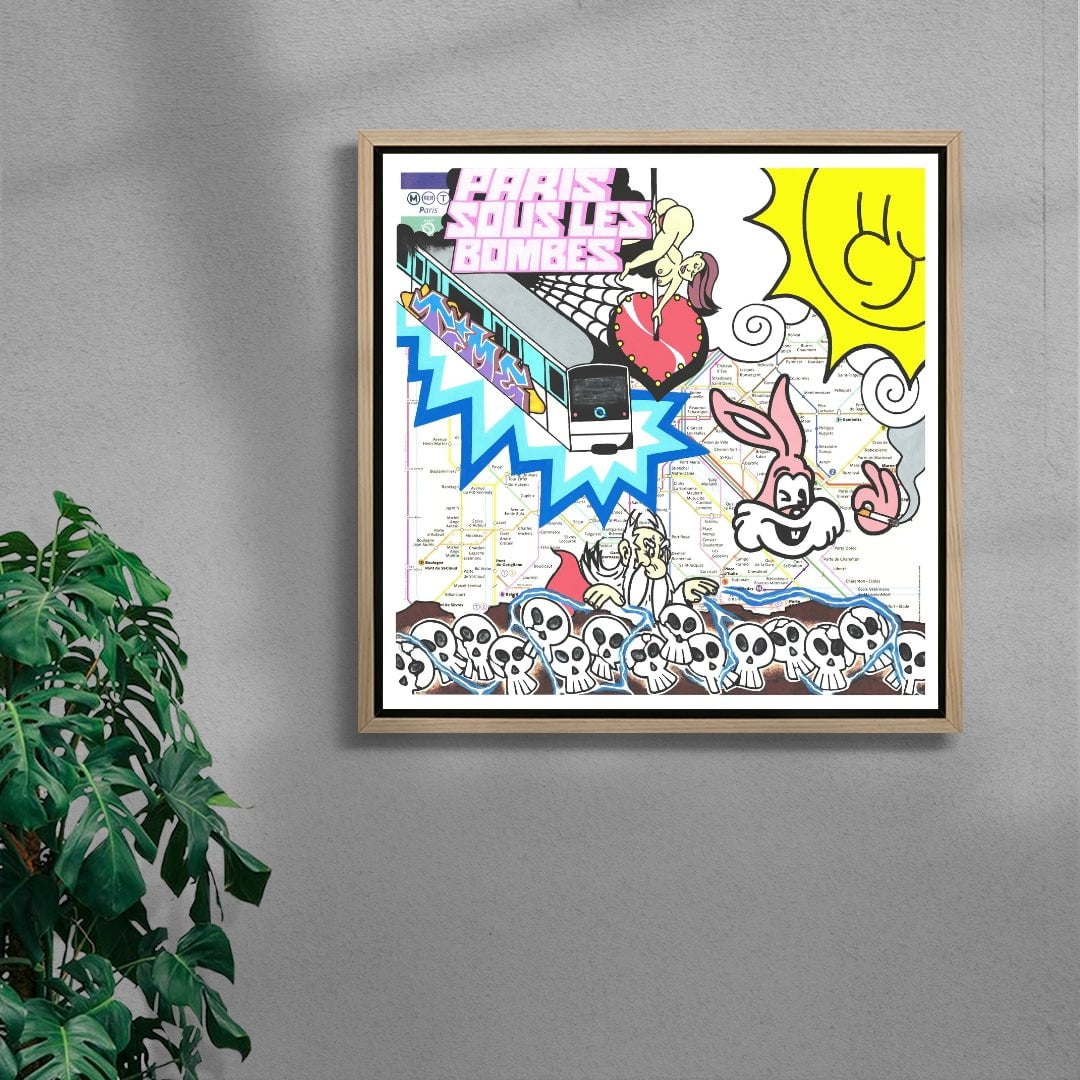 Time In The City: Paris contemporary wall art print by Time - sold by DROOL