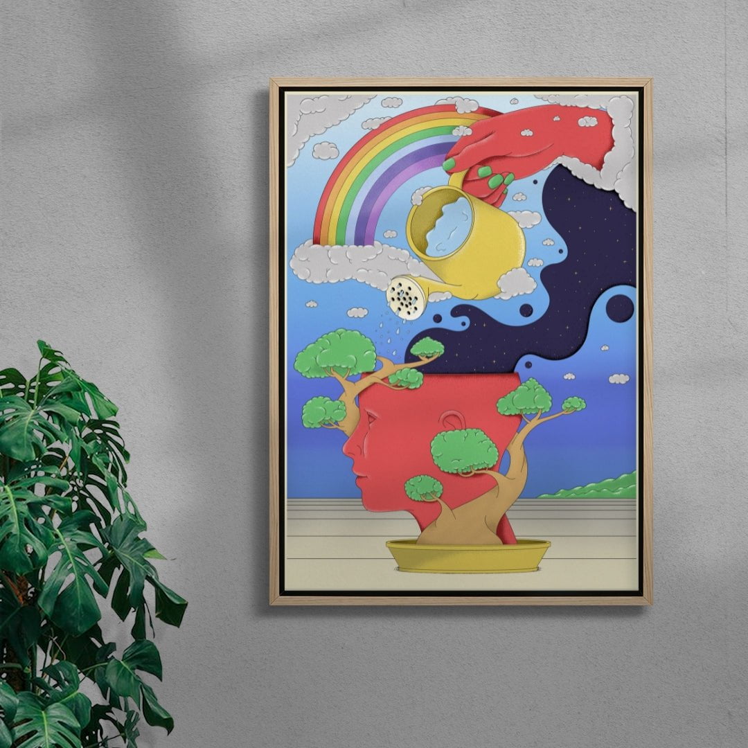 Grow Through It contemporary wall art print by Pointless Illustrations / James Lacey - sold by DROOL