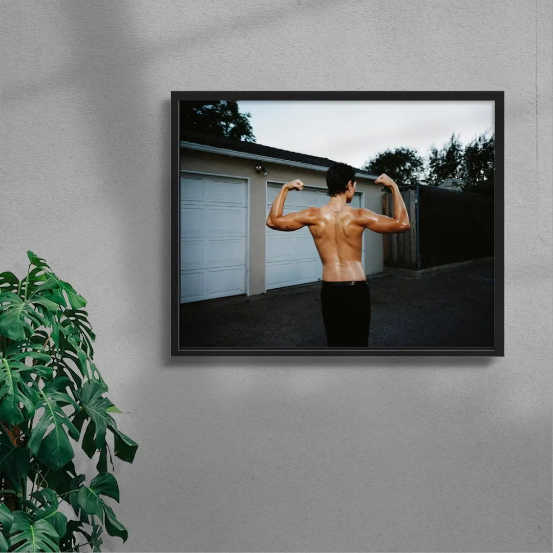 Backyard Flex contemporary wall art print by Lauren Withrow - sold by DROOL