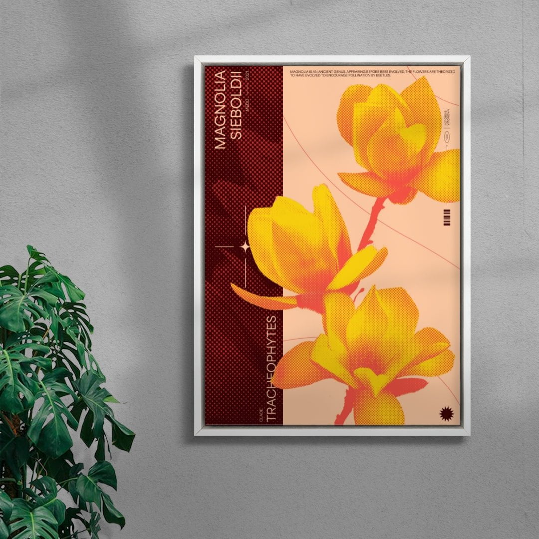Magnolia contemporary wall art print by MEDG - sold by DROOL