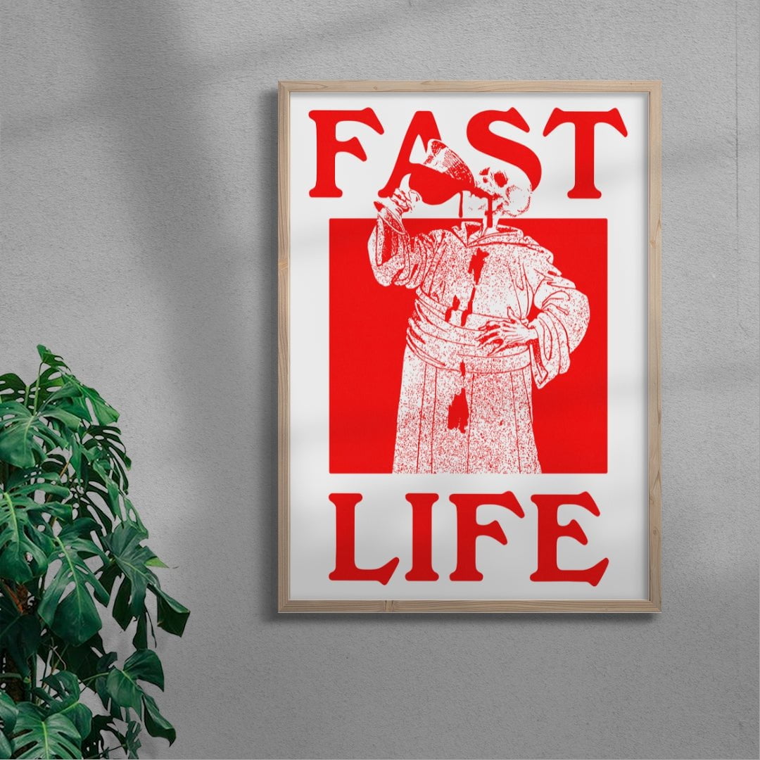 Fast Life contemporary wall art print by Utsav Verma - sold by DROOL