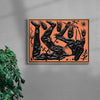 Faune and Falling Stars contemporary wall art print by Célestin Krier - sold by DROOL