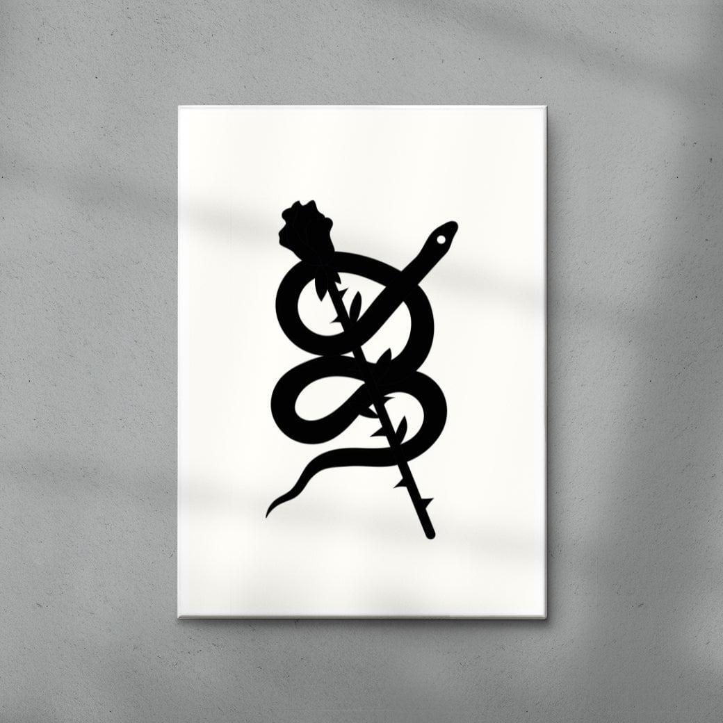 Rose contemporary wall art print by Juan Sebastián Rosillo - sold by DROOL