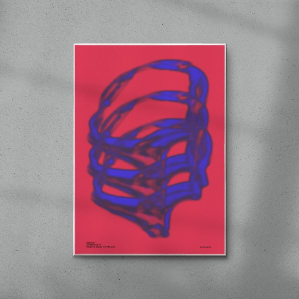 Bones contemporary wall art print by Coveposter - sold by DROOL