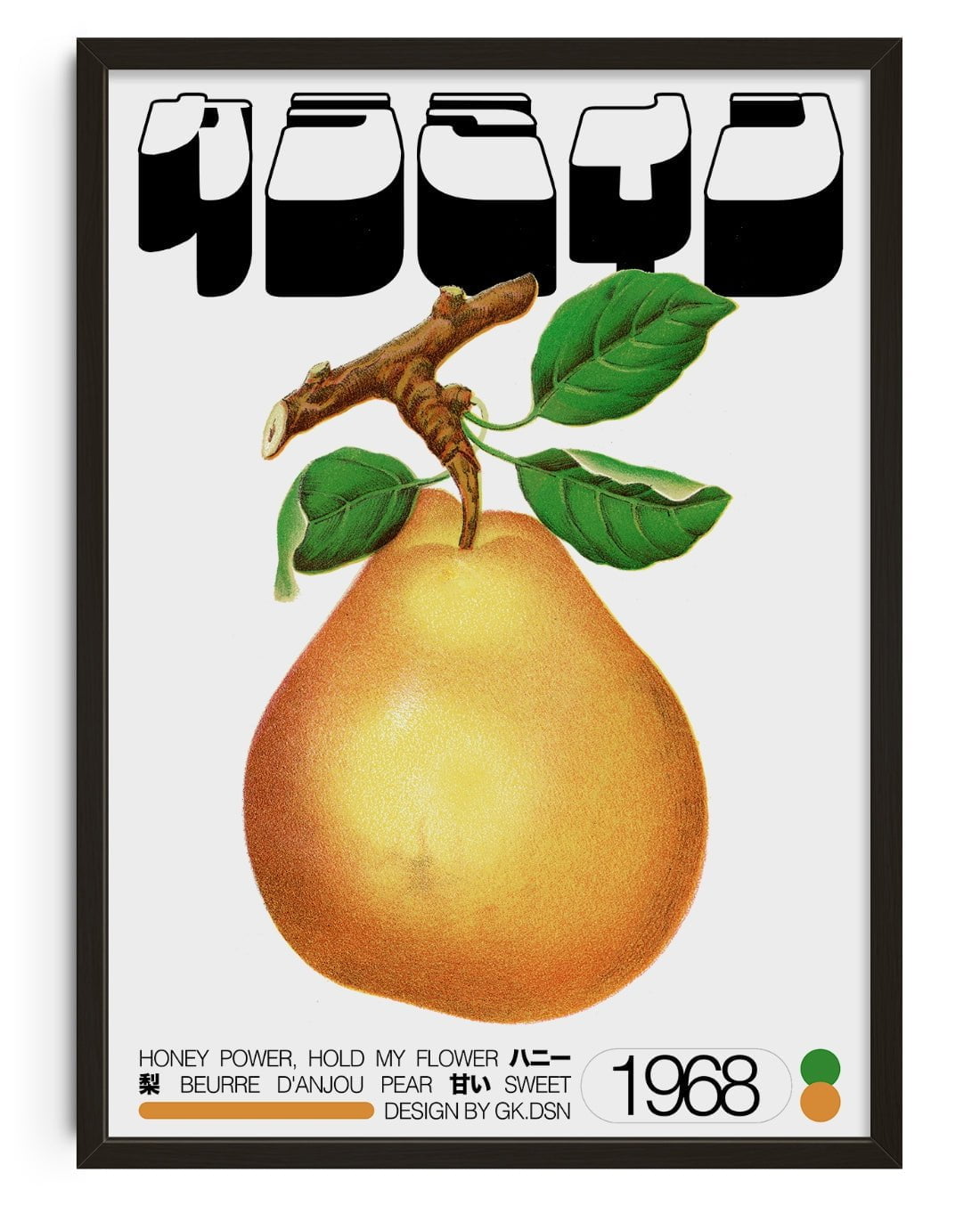 Honey Pear contemporary wall art print by George Kempster - sold by DROOL