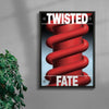 Twisted Fate contemporary wall art print by Sheyi Adebayo - sold by DROOL