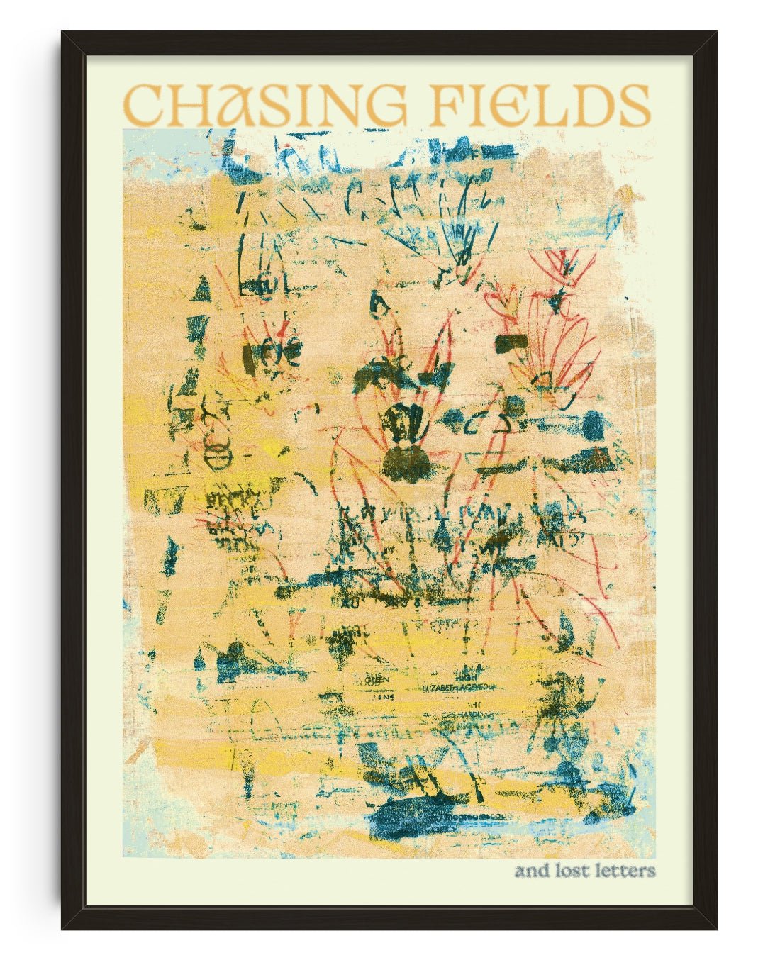 11.7x16.5" (A3) Chasing Fields - UNFRAMED contemporary wall art print by DROOL Collective - sold by DROOL