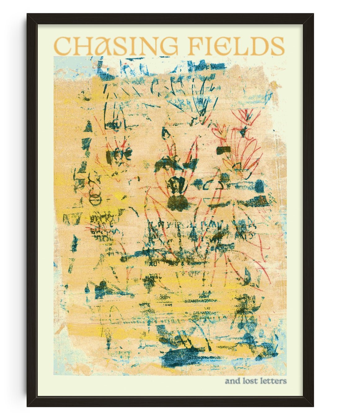 Chasing Fields - UNFRAMED contemporary wall art print by DROOL Collective - sold by DROOL