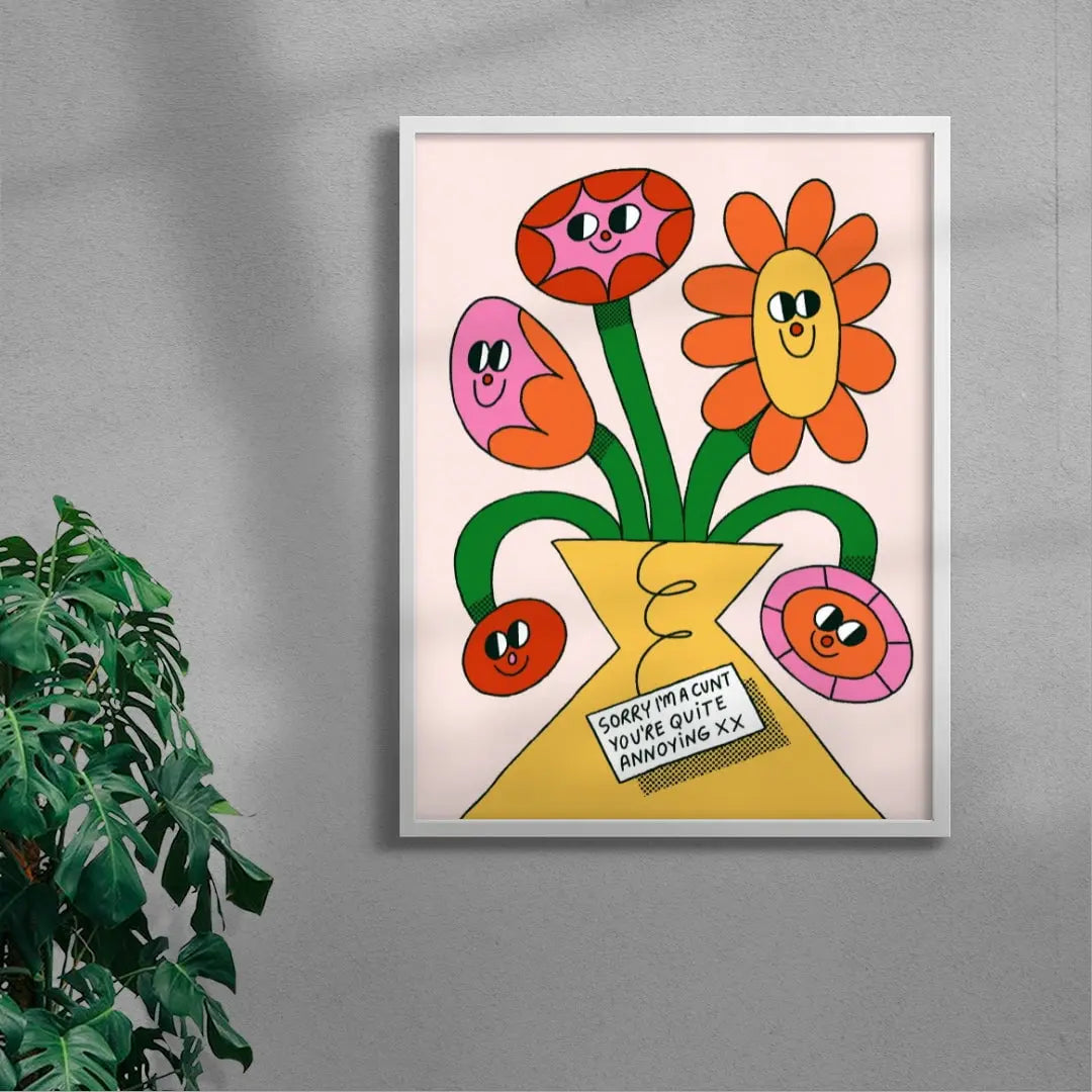 Flowers contemporary wall art print by Bianca Beneduci Assad - sold by DROOL