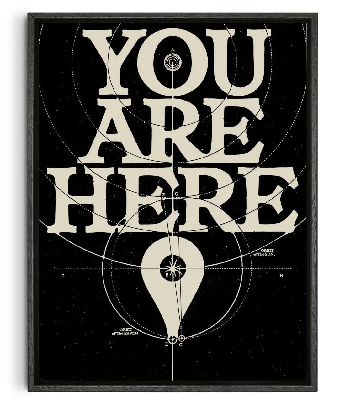 You Are Here contemporary wall art print by Pavel Ripley - sold by DROOL