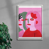 Flora contemporary wall art print by Kissi Ussuki - sold by DROOL
