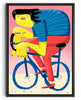 Cargar imagen en el visor de la galería, Happy Cycling contemporary wall art print by Nina Bachmann - sold by DROOL