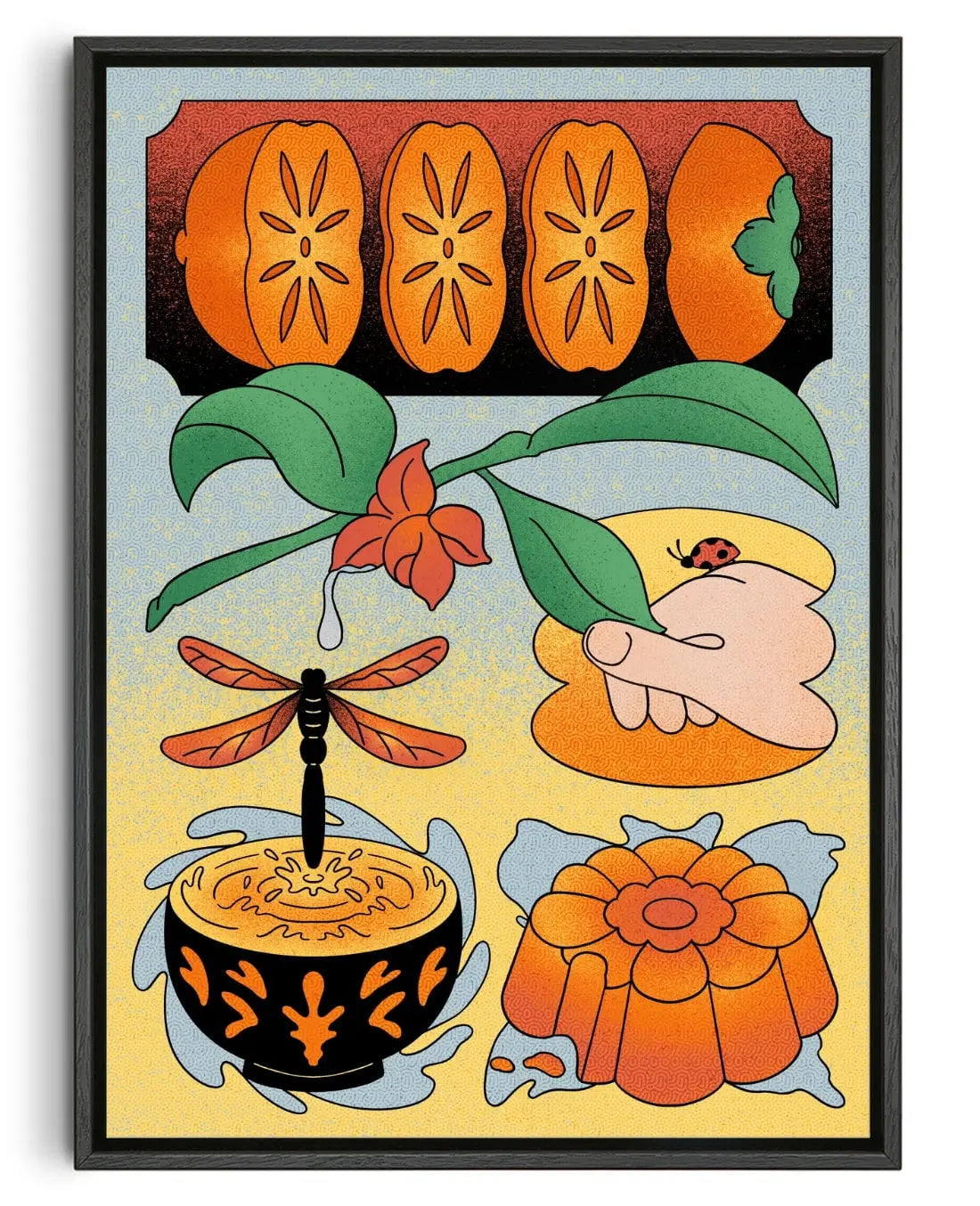 Persimmon Dreams contemporary wall art print by Erica Lee - sold by DROOL