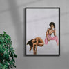 Think Pink contemporary wall art print by Sophie Goudman-Peachey - sold by DROOL