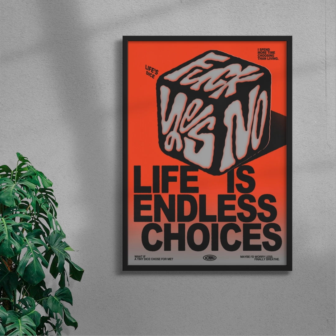 Life's Dice contemporary wall art print by Wonnu - sold by DROOL