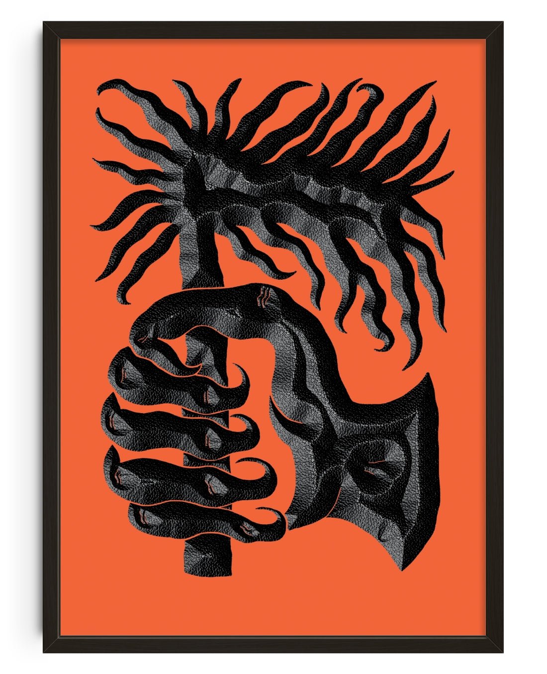 The Old Red Fire contemporary wall art print by Célestin Krier - sold by DROOL
