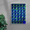 This is not BLUE (eyes) contemporary wall art print by mareykrap - sold by DROOL