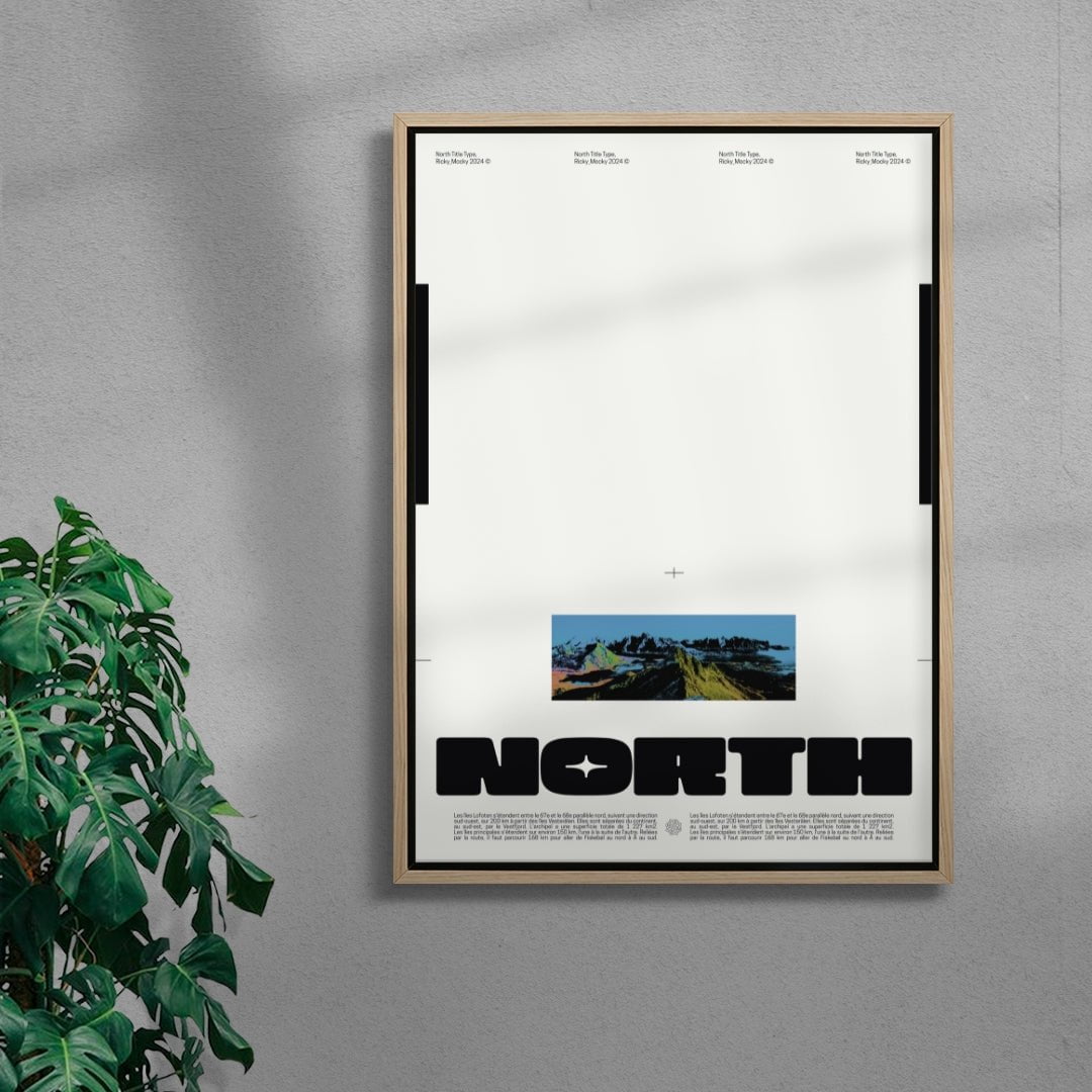 North contemporary wall art print by Ricky Mocky - sold by DROOL