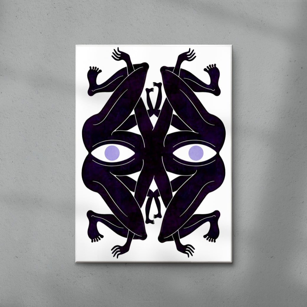 Search Lights contemporary wall art print by Henrik Delehag - sold by DROOL