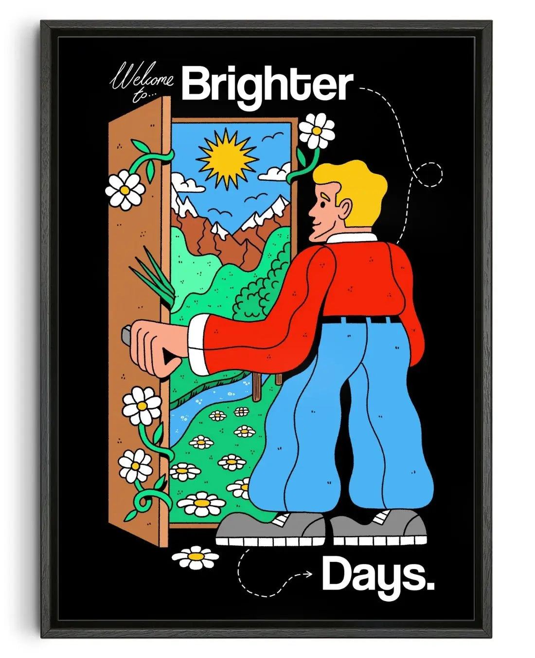 Brighter Days contemporary wall art print by Jamie Muck - sold by DROOL
