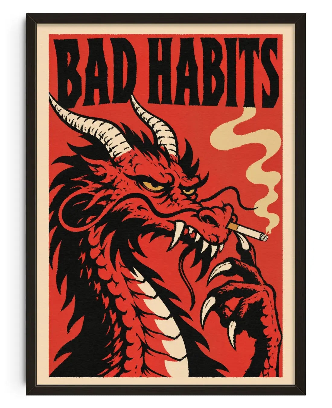 Bad Habits contemporary art print by Xela - sold by DROOL