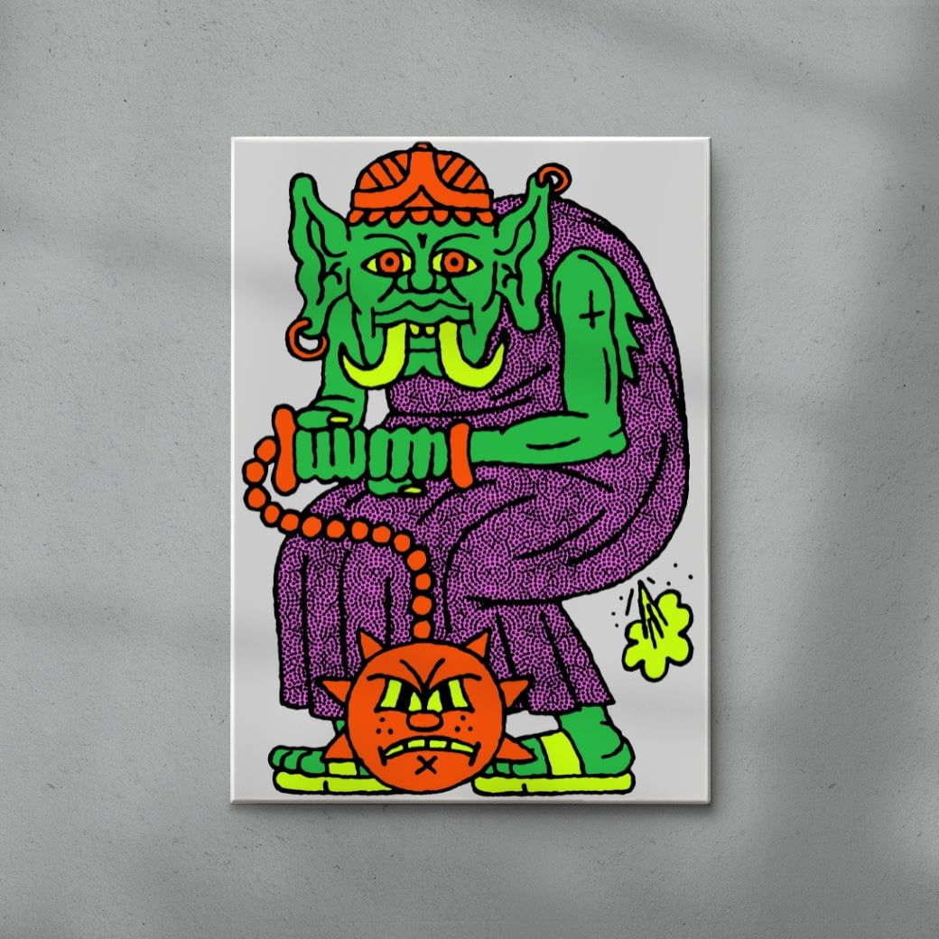 Goblin contemporary wall art print by Guy Field - sold by DROOL