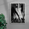 Darker than I should be contemporary wall art print by Roman Post. - sold by DROOL