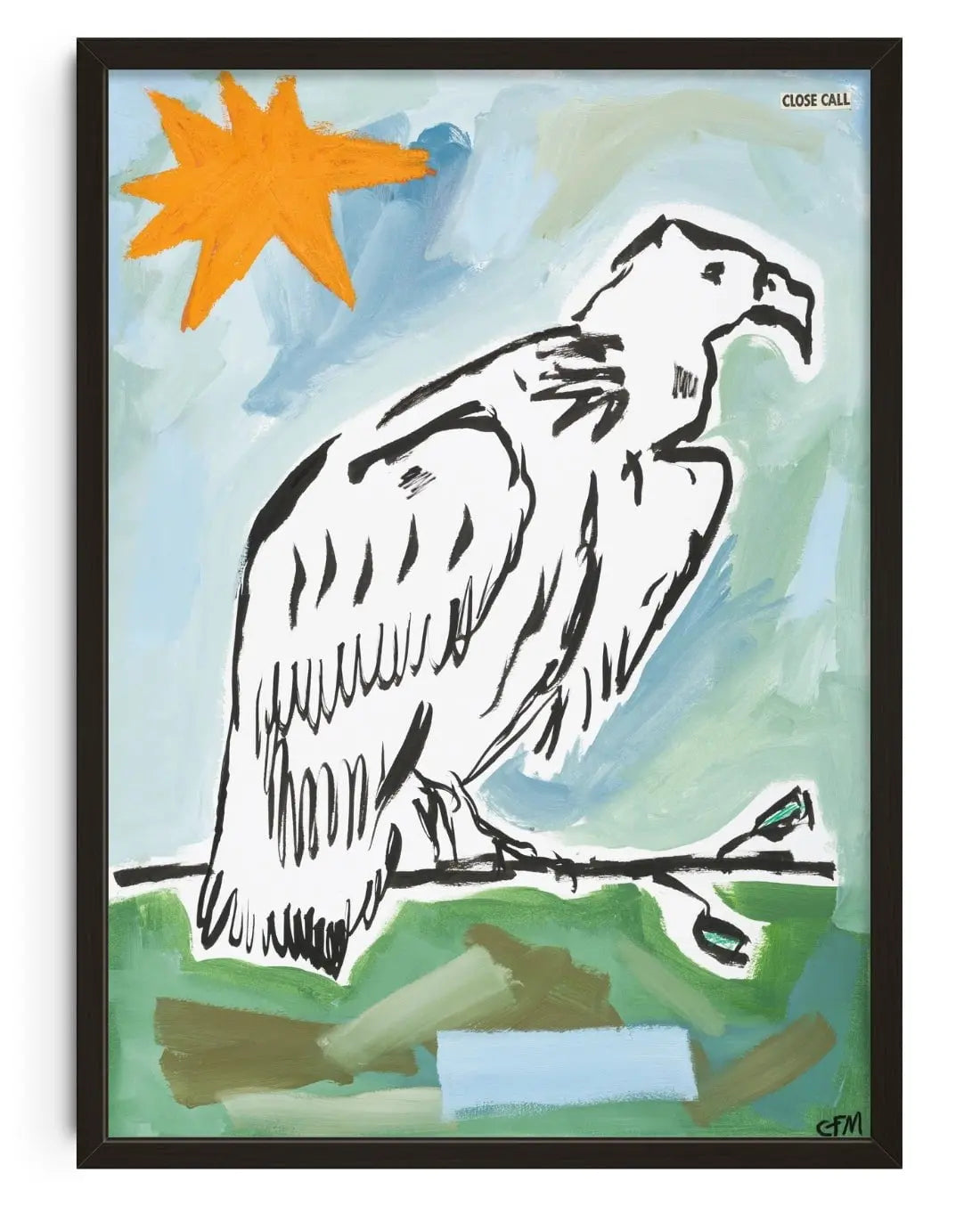 Vulture Watching contemporary wall art print by Caitlin Flood-Molyneux - sold by DROOL
