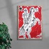 Halt contemporary wall art print by Caitlin Flood-Molyneux - sold by DROOL