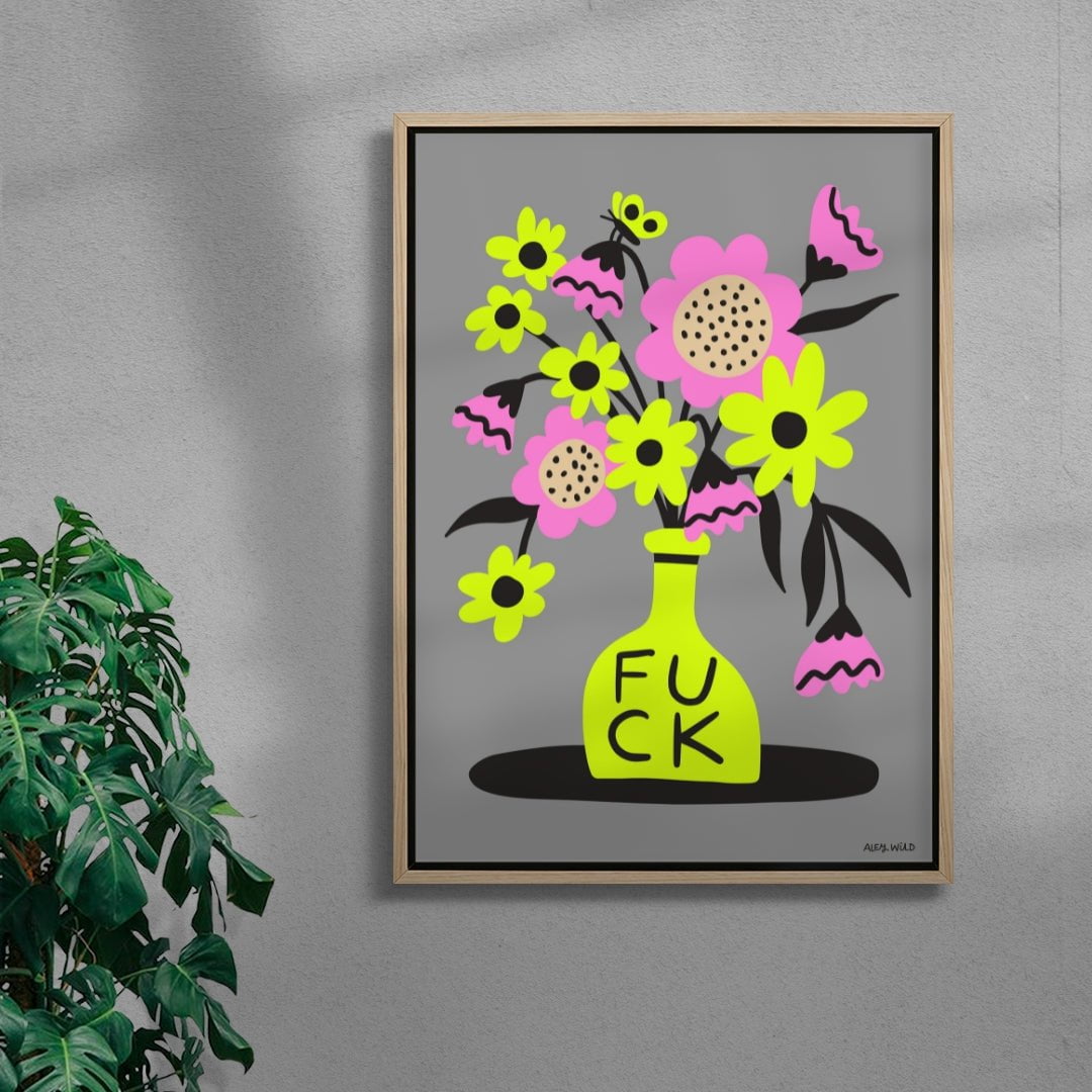 FUCK contemporary wall art print by Aley Wild - sold by DROOL