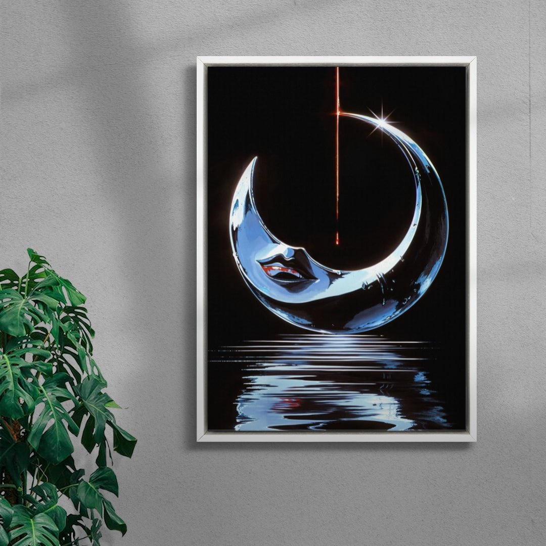 SILENT NIGHT contemporary wall art print by dolorsilentium - sold by DROOL