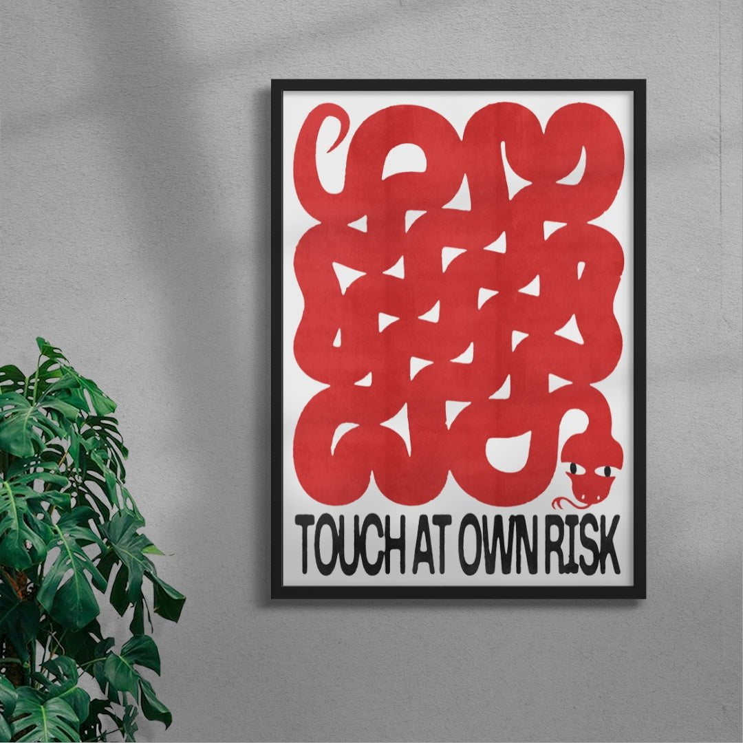 Touch At Own Risk contemporary wall art print by Alexander Khabbazi - sold by DROOL